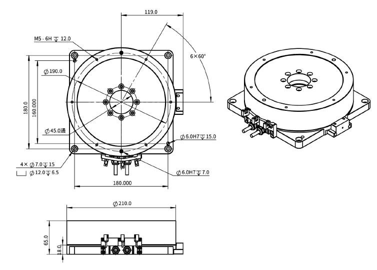 EDDR210-H65 外轉(zhuǎn)子力矩電機